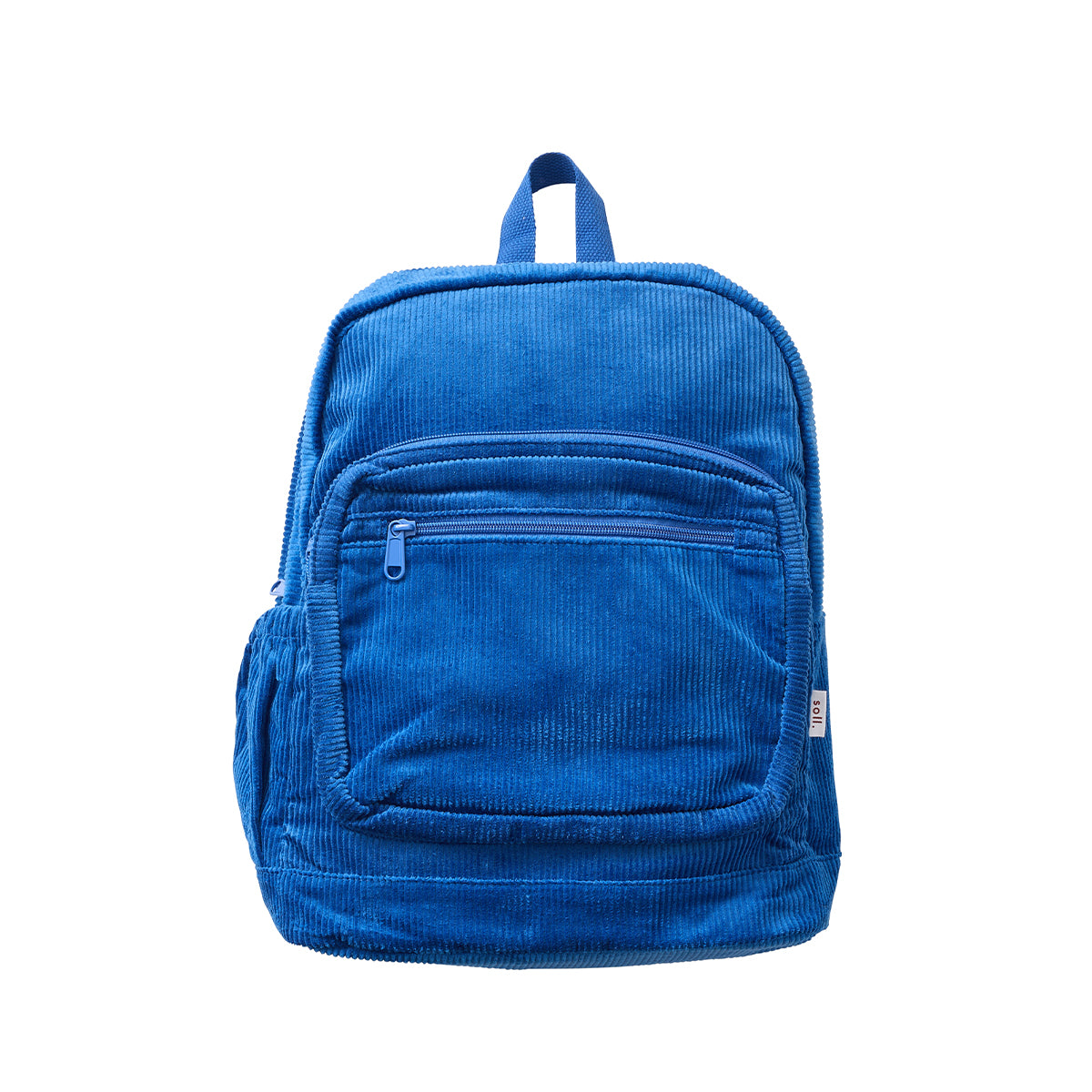 Kids Dark Blue Corduroy Backpack