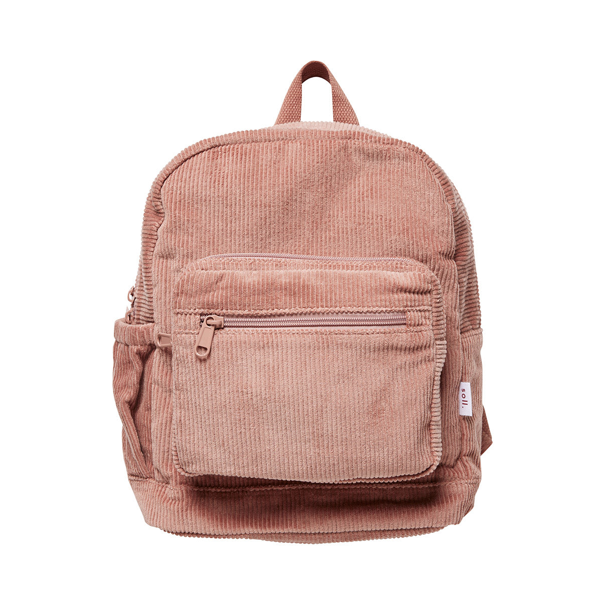Kids Dark Blush Corduroy Backpack