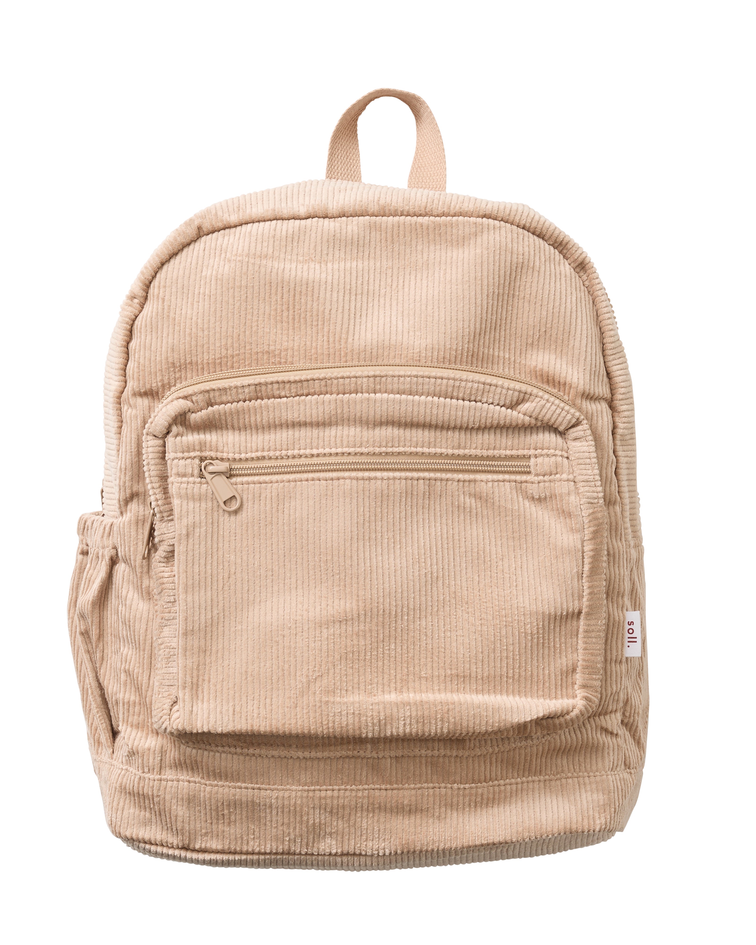 Kids Camel Corduroy Backpack