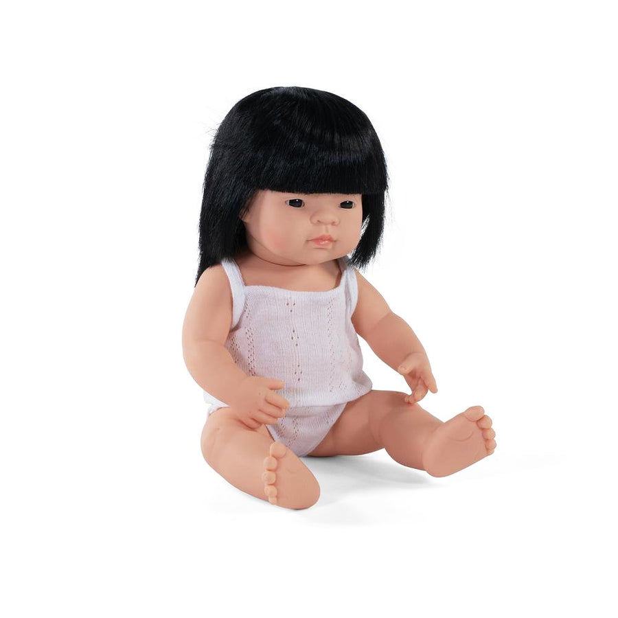Miniland Doll. Baby Asian Girl. Soll. The Label