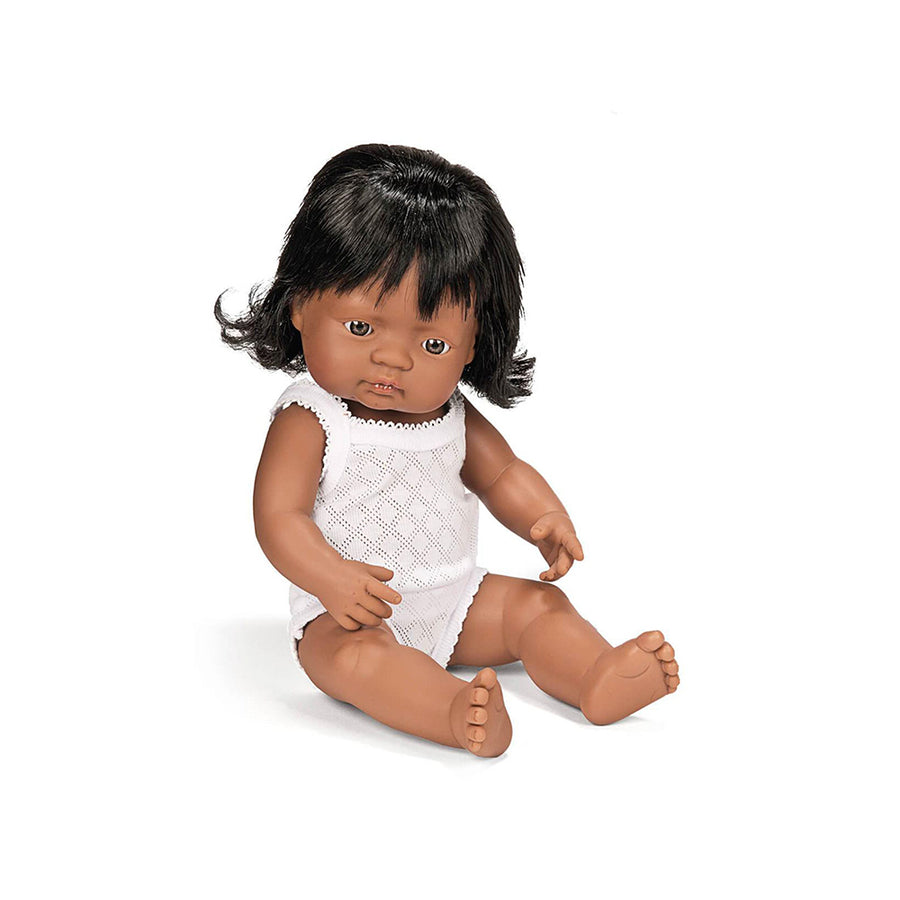 Miniland Doll. Baby Latin American Girl. Soll. The Label