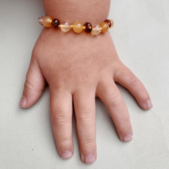 Cognac Quartz & Yellow Aventurine Bracelet healing jewellery cleanse & co. kids