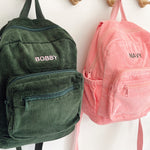 Corduroy Backpack - Dark Blue backpack soll. the label