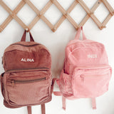 Corduroy Backpack - Dark Blue backpack soll. the label