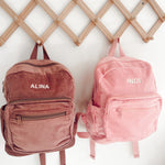 Corduroy Backpack - Dark Mustard backpack soll. the label