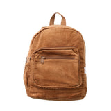 Corduroy Backpack - Dark Mustard backpack soll. the label