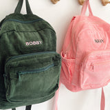 Corduroy Backpack - Lilac backpack soll. the label