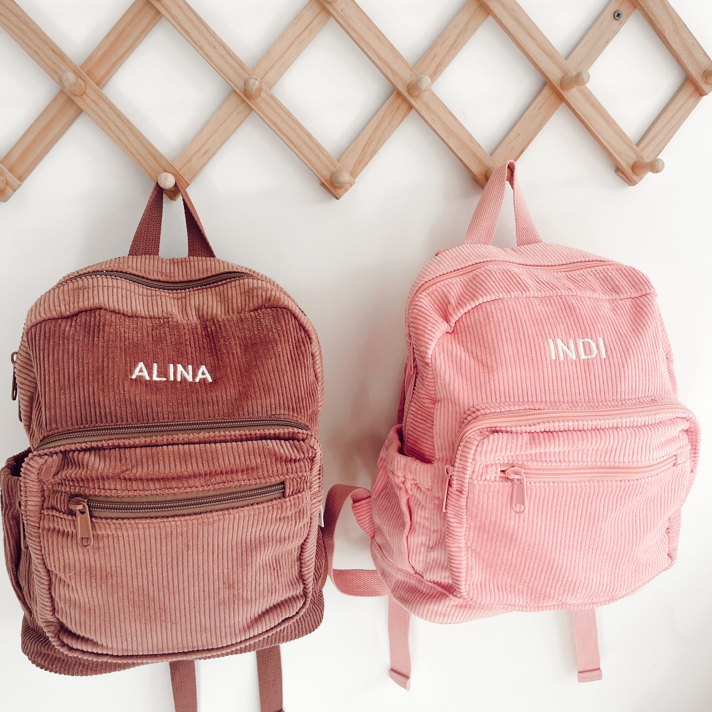 Corduroy Backpack - Lilac backpack soll. the label