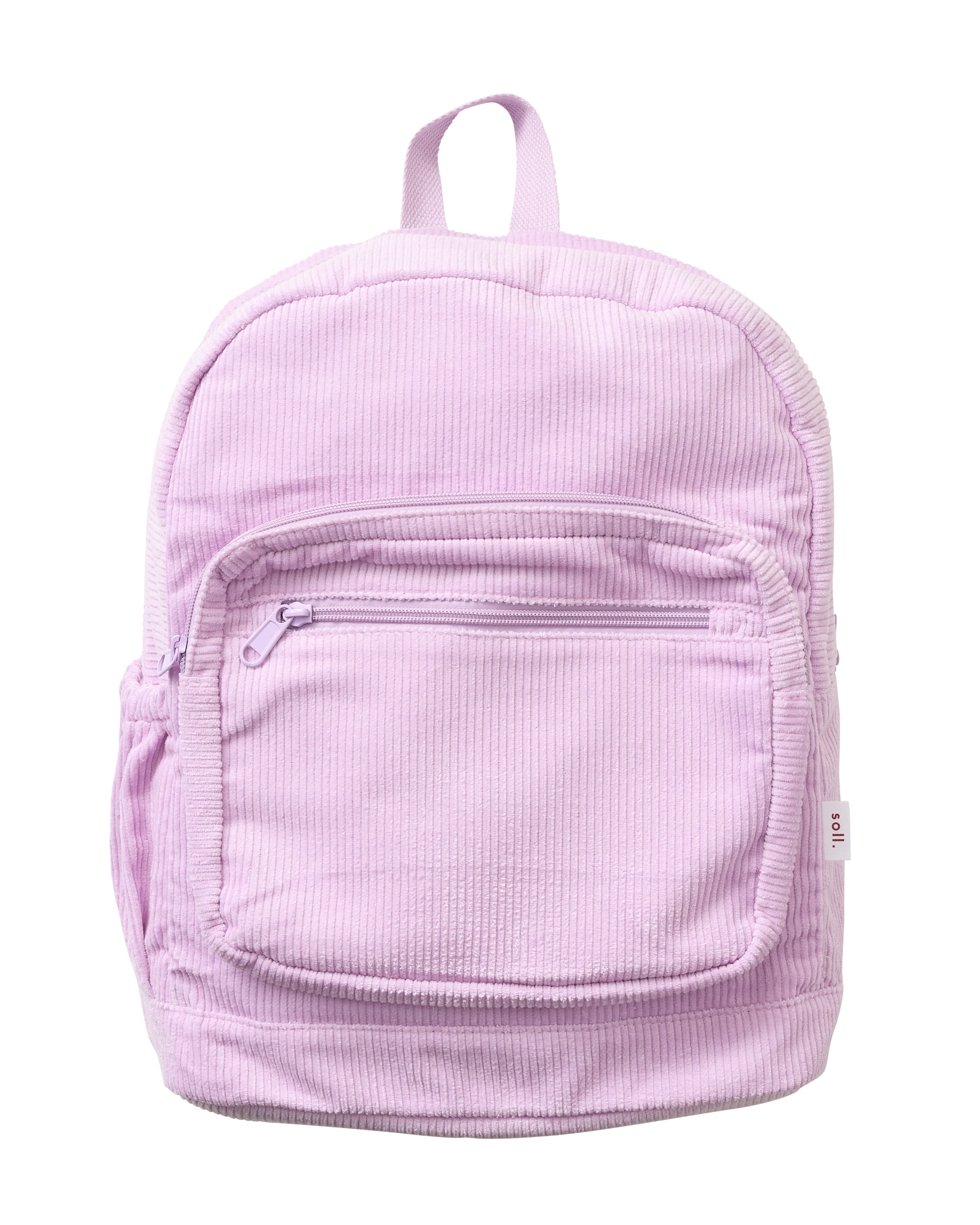 Corduroy Backpack - Lilac backpack soll. the label