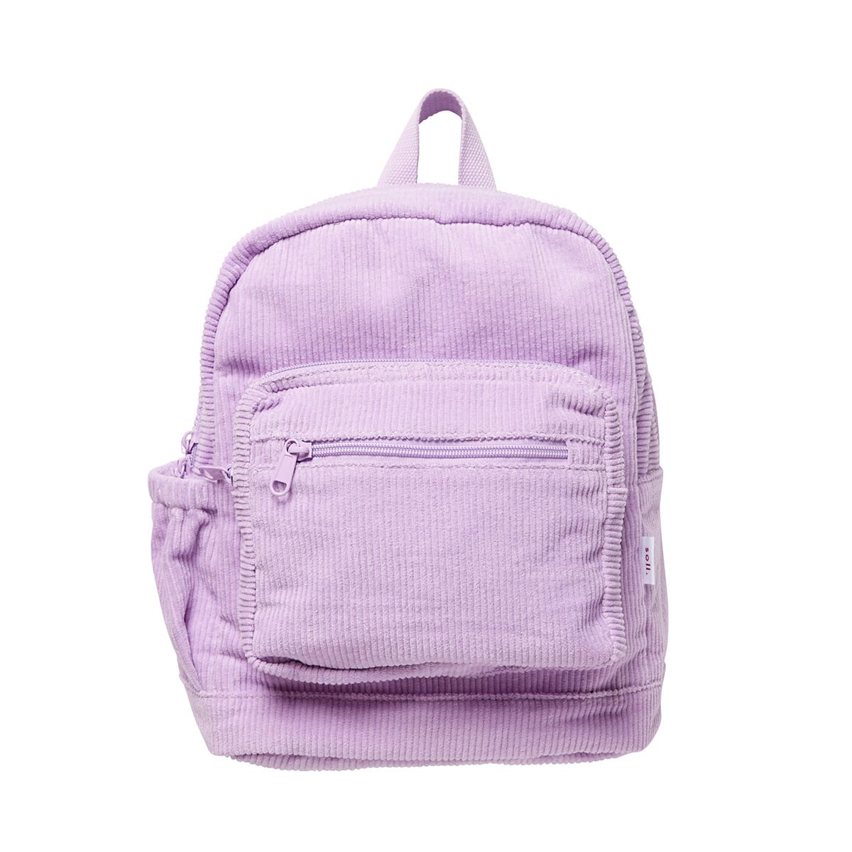 Corduroy Backpack - Lilac backpack soll. the label