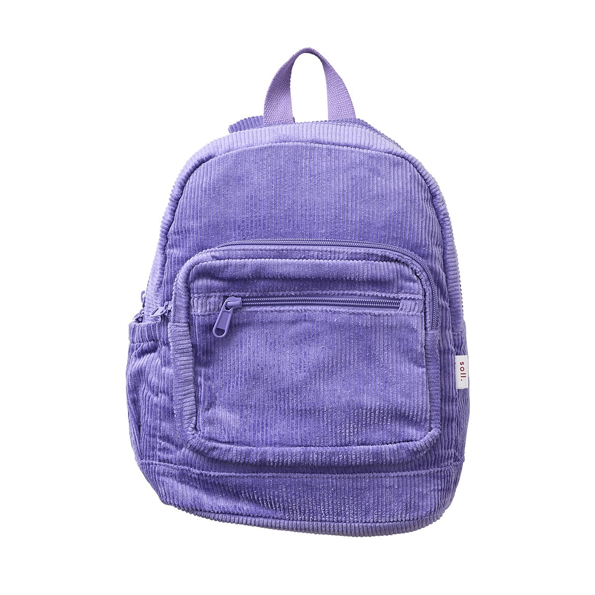 Corduroy Backpack - Purple backpack soll. the label