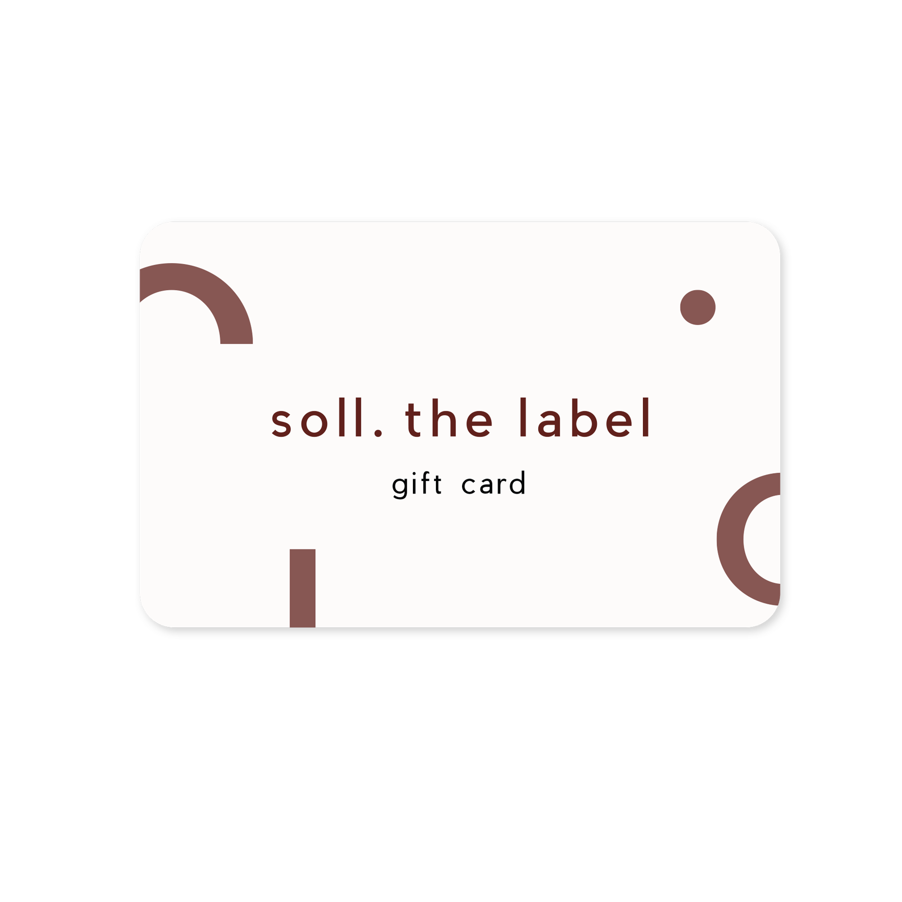 e-Gift Card Gift Cards Soll the Label