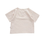 Linen Oversized Tee - Beige Gingham summer23 soll. the label