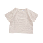 Linen Oversized Tee - Beige Gingham summer23 soll. the label