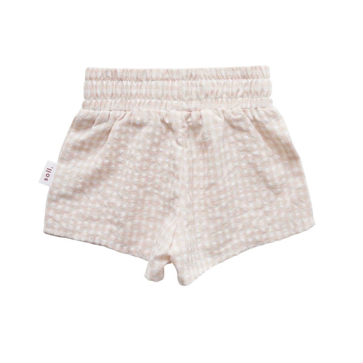 Linen Relaxed Shorts - Beige Gingham summer23 soll. the label