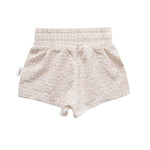 Linen Relaxed Shorts - Beige Gingham summer23 soll. the label