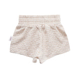 Linen Relaxed Shorts - Beige Gingham summer23 soll. the label