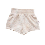 Linen Relaxed Shorts - Beige Gingham summer23 soll. the label