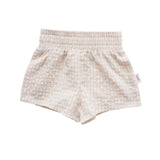 Linen Relaxed Shorts - Beige Gingham summer23 soll. the label
