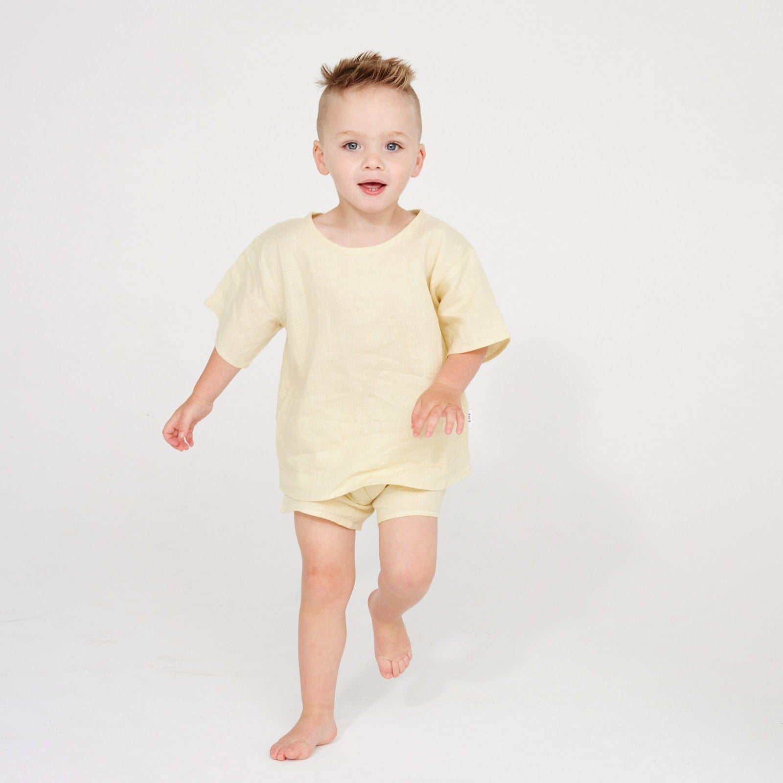 Linen Relaxed Shorts - Lemon summer23 soll. the label