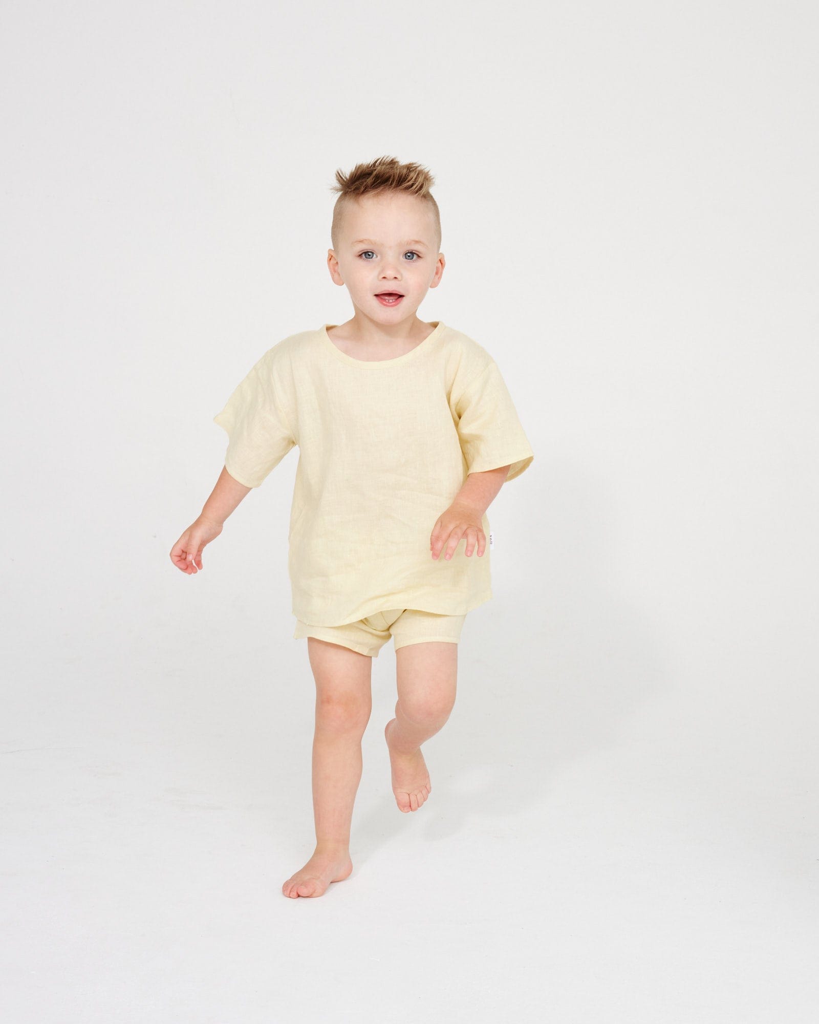 Linen Relaxed Shorts - Lemon summer23 soll. the label