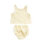 Linen Singlet and Bloomer Set - Lemon summer23 soll. the label