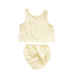 Linen Singlet and Bloomer Set - Lemon summer23 soll. the label