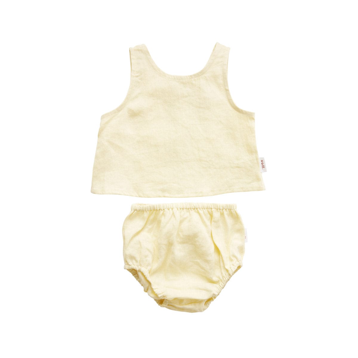 Linen Singlet and Bloomer Set - Lemon summer23 soll. the label