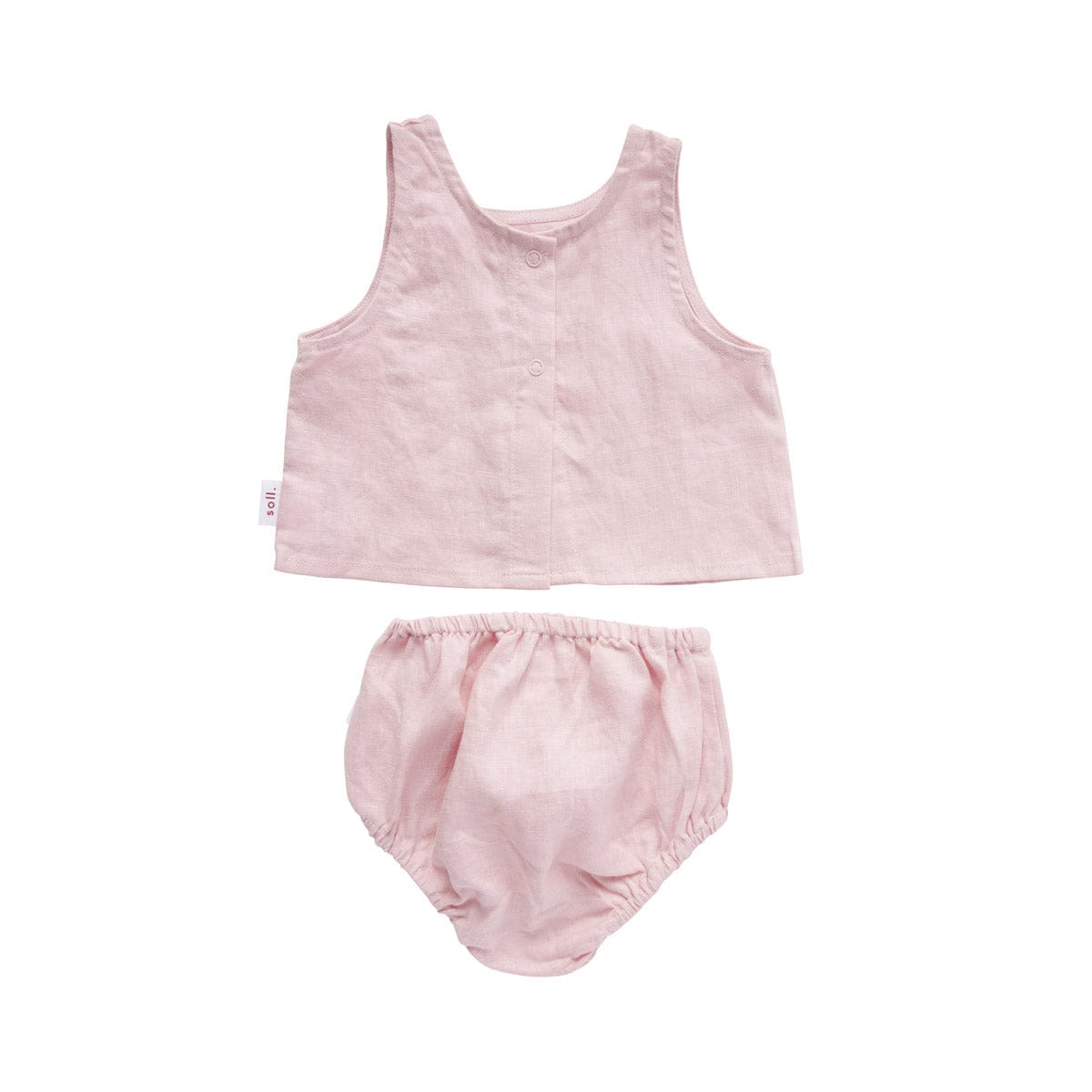Linen Singlet and Bloomer Set - Mauve summer23 soll. the label