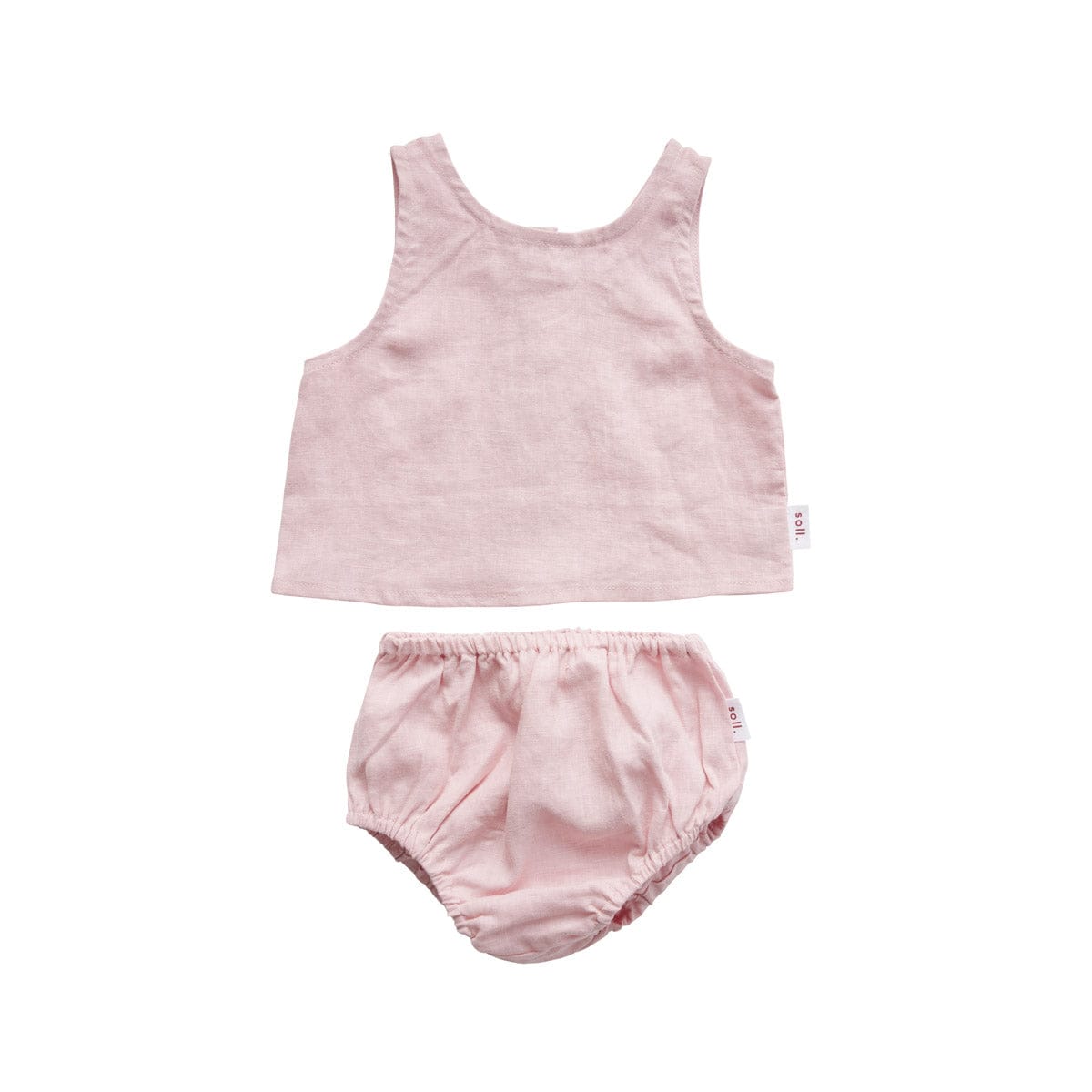 Linen Singlet and Bloomer Set - Mauve summer23 soll. the label