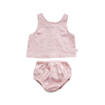 Linen Singlet and Bloomer Set - Mauve summer23 soll. the label