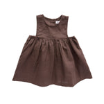 Linen Singlet Dress - Chocolate summer23 soll. the label