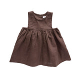 Linen Singlet Dress - Chocolate summer23 soll. the label
