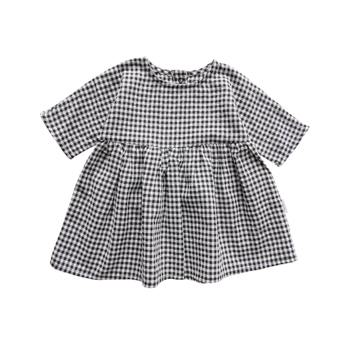 Linen Sleeve Dress - Gingham summer23 soll. the label