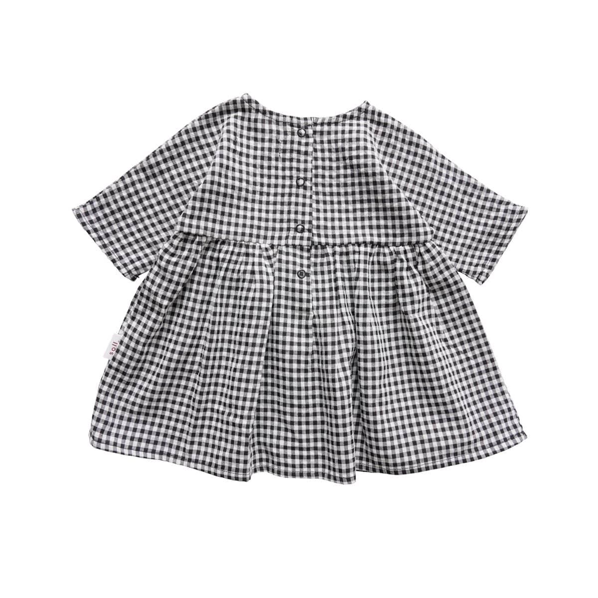 Linen Sleeve Dress - Gingham summer23 soll. the label